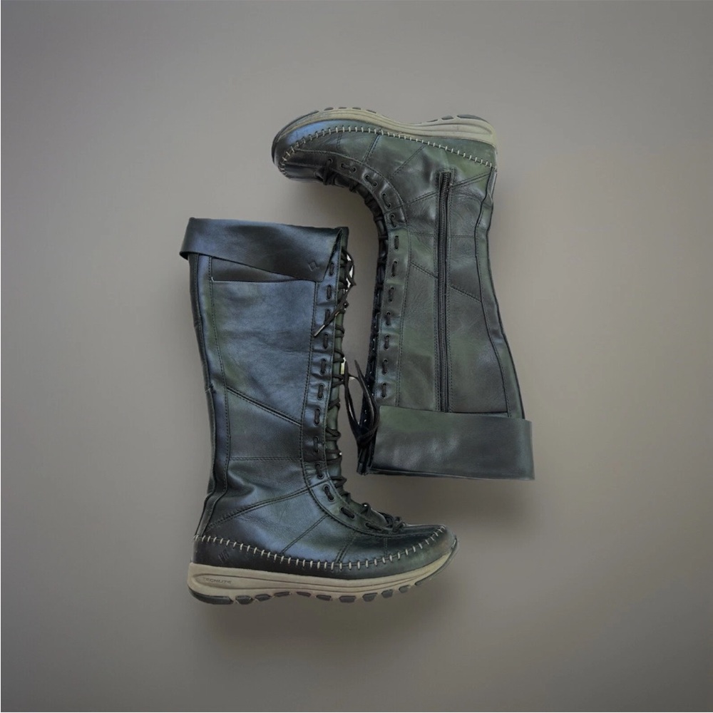 Columbia Women Tall Leather Winter Boots Black Size 7 - Picture 3 of 8